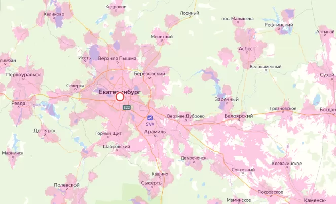 Зона покрытия Мегафон в городе Тамбов и области 