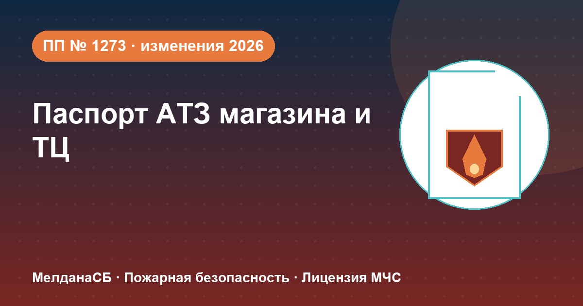 Паспорт безопасности магазина и ТЦ по ПП № 1273: изменения 2026 года в Тамбове