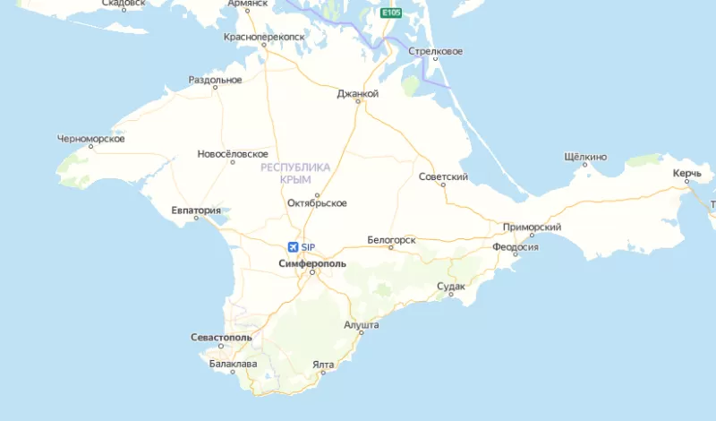 Зоны покрытия на карте Крыма в Тамбове 