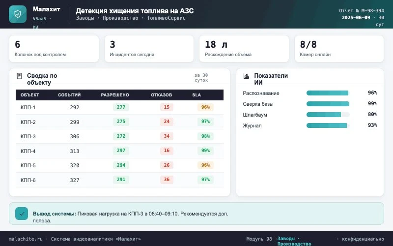 Отчёт за период — Система Малахит